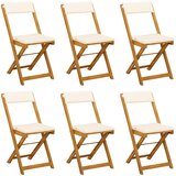  Vanjske bistro stolice 6 pcs Krem bijela 40 x 53 x 80 cm | shoptok.hr