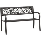  Vrtna klupa 125 cm čelična crna | shoptok.hr
