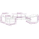vidaXL sedežna garnitura 4-delna z blazinami svetlo sivo blago, (20923277) | Shoptok.si