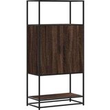 vidaXL Visoka ploča smeđi hrast 68x35x139 cm Konstruirano drvo i metal | shoptok.hr