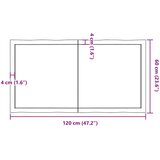 Stolna ploča svjetlosmeđa 120x60x(2-4) cm obrađena hrastovina | shoptok.hr