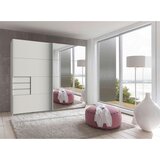 MID.YOU omara z drsnimi vrati, prozorno, bela | Shoptok.si