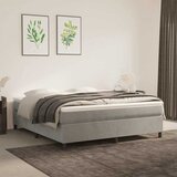  Krevet s oprugama i madracem svjetlosivi 160x200 cm baršunasti | shoptok.hr