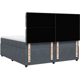  Krevet s oprugama i madracem tamnosivi 200x200 cm baršunasti | shoptok.hr