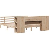 vidaXL Knjižna postelja brez vzmetnice 180x200 cm trdna borovina | Shoptok.si