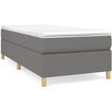Maison Chic Box spring postelja - Vzmetna postelja z vzmetnico temno siva 90x190 cm blago SL12696, (21901587) Cene