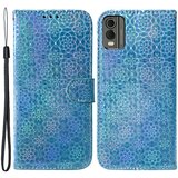 INORCO Za Nokia C32 PU usnjena denarnica na preklop, bleščeč cvetlični vzorec, zložljivo stojalo, pokrov za telefon, (22036454) Cene