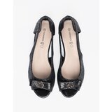 GOODIN Black slip-on shoes with open toes | Shoptok.si