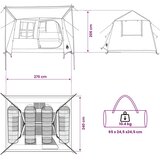  Tunelski šator Siva i narančasta 275 x 240 x 200 cm - Siva i narančasta | shoptok.hr