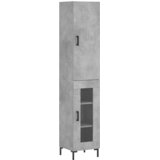  Visoka komoda siva betona 34,5x34x180 cm od konstruiranog drva Slike