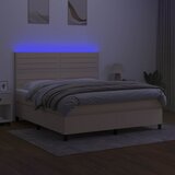  box spring s madracem LED krem 180x200 cm od tkanine | shoptok.hr
