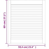  Vrata za ormarić rešetkasti dizajn 4 kom 69 x 59,4 cm borovina | shoptok.hr