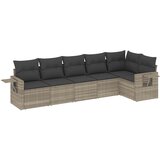 Maison Chic Seti vrtnega pohištva - Vrtna garnitura - Vrtni pohištvo set 6-delna z blazinami siv poli ratan, (21805161) | Shoptok.si