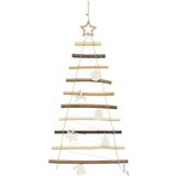 vidaXL Božićno drvce s 30 LED svjetlima Prirodna 90 cm Masivni jasen | shoptok.hr