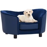 SOFA za pse plava 69 x 49 x 40 cm od pliša i umjetne kože Cijene