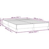  Za krevet crni 140 x 190 cm od tkanine | shoptok.hr