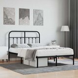  Metalni okvir za krevet s uzglavljem crni 120x200 cm | Eponuda.ba