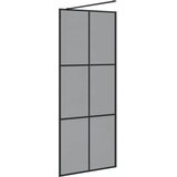  Zid za walk-in tuš Crna 80 x 195 cm Staklo otporno na udarce | Eponuda.com