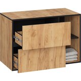 AKORD Vami Omarica Pod Umivalnikom, 2 Predala, 2 Polici In Izrezi Za Umivalnik, Hrast Craft/Črna, (5000332699) | Shoptok.si