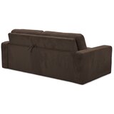 Makamii Rjava raztegljiva sedežna garnitura iz rebrastega žameta 195 cm Nona – | Shoptok.si