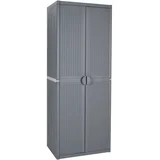 Vrtni ormarić za pohranu sivi 65 x 45 x 172 cm PP ratan