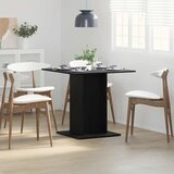 vidaXL Jedilna miza črni hrast 80x80x75 cm inženirski les | Shoptok.si