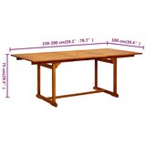  Vrtni blagovaonski stol (150 - 200)x100x75 cm od drva bagrema | Eponuda.ba