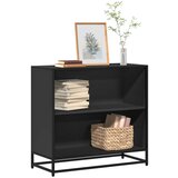vidaXL Knjižna omara črna 80x35x76 cm iverna plošča | Shoptok.si