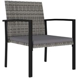 Maison Chic Vrtni jedilni stoli - Stol za vrt 4 kosi poli ratan sive barve JS377, (21877740) Cene