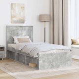  Okvir za krevet Beton 90 x 200 cm Čvrsto borovo drvo | shoptok.hr