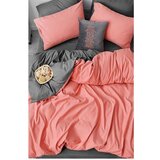Mila Home Rožnato-siva bombažna podaljšana posteljnina za zakonsko posteljo z rjuho 200x220 cm - Mila Home Cene