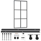  Klizna vrata s priborom ESG staklo i aluminij 102 x 205 cm | shoptok.hr