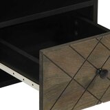 TV ormarić crni 100 x 33 x 46 cm od masivnog drva manga | shoptok.hr