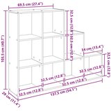 Prekidač za sobu Knjiga Crni hrast 137,5 x 29 x 103,5 cm | shoptok.hr