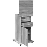  Govornica s kotačima i ladicom boja hrasta 55x55x107 cm drvena | shoptok.hr