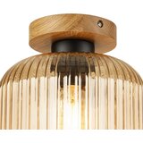 PLAFONSKA svetiljka MILOU WOOD 1xE27/15W/230V hrast/zadimljeno bež, prečnik 20 cm | Eponuda.com