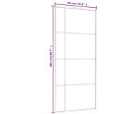  Klizna vrata od stakla ESG i aluminija 90 x 205 cm bijela | Eponuda.com