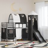  Okvir Krevet za Dječji Loft Crna 75 x 190 cm Metal | shoptok.hr