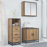 vidaXL Kopalniška omarica s predalom artisan hrast 35 x 37.5 x 100 cm | Shoptok.si