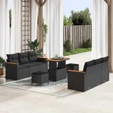  Sjedeća garnitura za vrt 11 kom. 10-Broj sjedala Bež 204 x 179 x 85 cm | shoptok.hr