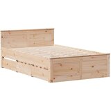  Okvir kreveta bez madraca s uzglavljem 135 x 190 cm od borovine | shoptok.hr