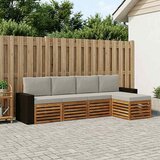  Set vanjskih sofa 5 kom. Prirodna i svjetlosiva | shoptok.hr