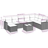 vidaXL 9-dijelni set vrtnih sofa s jastucima poliratan smeđi | shoptok.hr