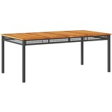 vidaXL Vrtni stol crni 180 x 90 x 75 cm od poliratana i drva bagrema Cijene