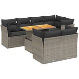 Maison Chic Seti vrtnega pohištva - Vrtna garnitura - Vrtni pohištvo set 8-delna z blazinami siv poli ratan, (21806873) | Shoptok.si