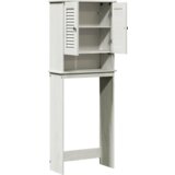 vidaXL Kabineta za stranišče Bela 60 x 27 x 161 cm Trdna borovina | Shoptok.si