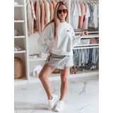 DStreet Bluza damska oversize z haftem serc MONLOVE szara | Shoptok.si