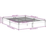  Dugi okvir kreveta bez madraca bijeli 160 x 210 cm od borovine | shoptok.hr