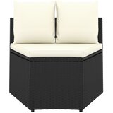  5-dijelni set vrtnih sofa od poliratana s jastucima crni | shoptok.hr