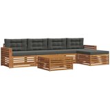  Set vanjskih sofa 6 kom. Prirodna i antracit | shoptok.hr